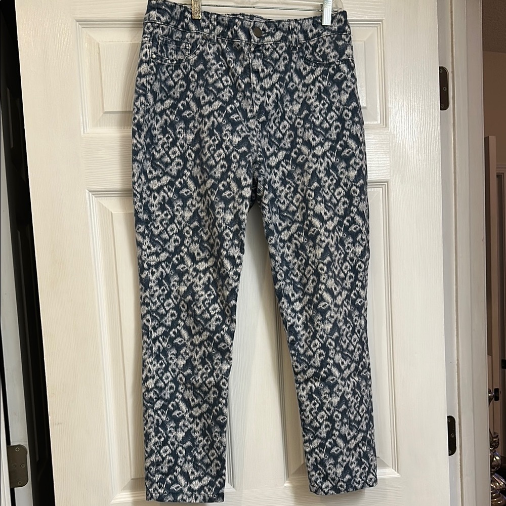 Chico’s Platinum ikat print jean